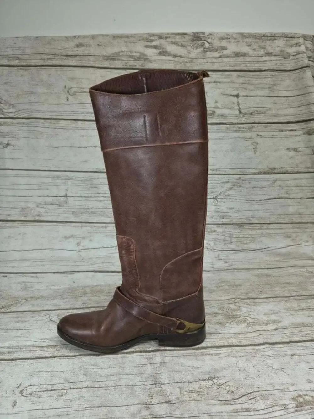 Golden Goose Brown Leather Knee High Boots Size 36 Made in Italy
